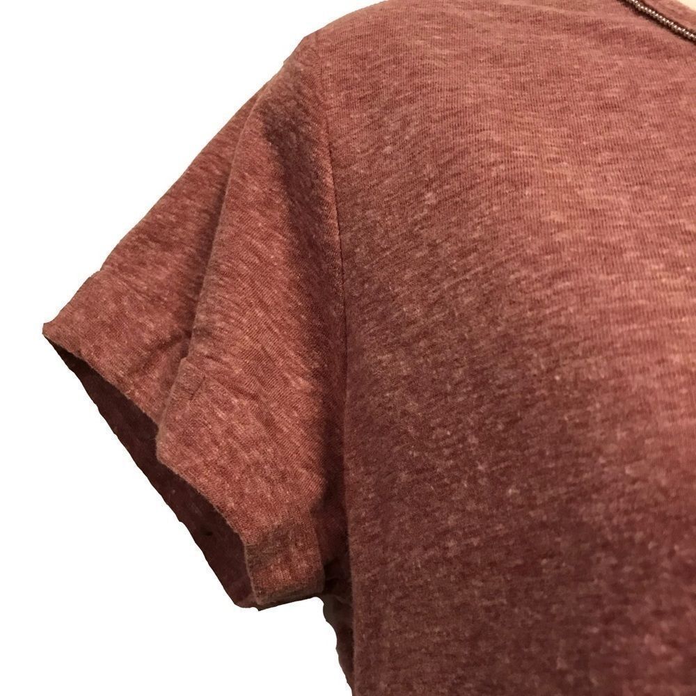 Democracy Burgundy Beaded Short Sleeve Top - Picture 6 of 9